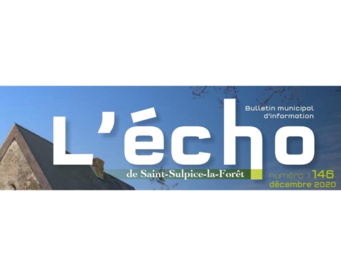 Extrait de la première page de l'Écho n°146 de décembre 2020