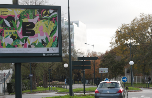 Vue d'un support d'affichage publicitaire (D. Gouray).