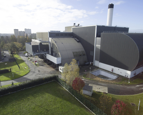 Photo de l'Unité de valorisation énergétique (UVE) de Rennes.